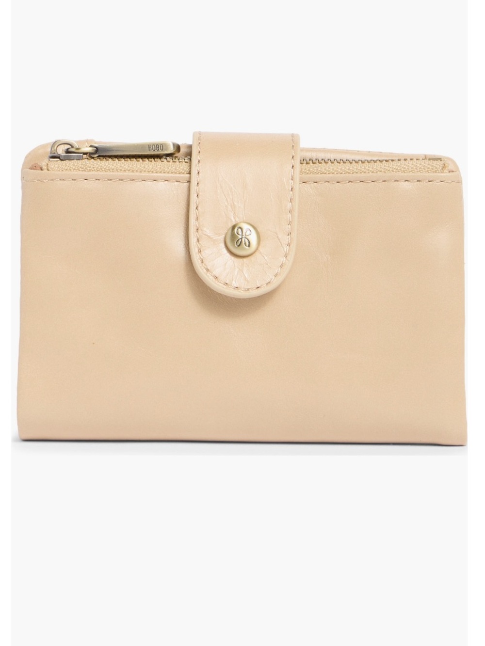 HOBO Ray Leather Bifold Wallet in Sand